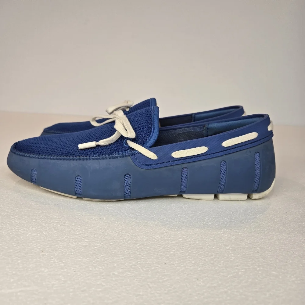 Swims Braided Lace Loafer Men's Size‎ 7 Blue Boat Shoes Water Shoes Slip-On